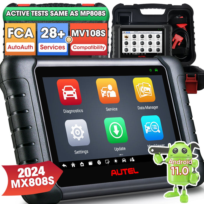 Autel MaxiCheck MX808S igual que MK808S/MK808Z | Control bidireccional | Diagnóstico de nivel OE | todos los sistemas 28+ Servicios de reinicio | Varios idiomas