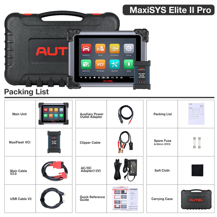 【Actualización de 2 años】Autel Maxisys Elite II Pro |Igual que Autel MS909 |con programación y codificación de ECU J2534 | Control bidireccional | 38+ Servicios | Sistema completo de nivel OE | Varios idiomas