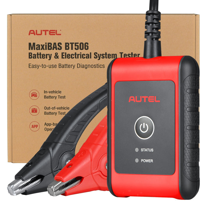 Autel MaxiBAS BT506 Probador de batería de coche  | Conductancia adaptativa | Prueba del sistema de arranque/carga | Inicialización de BMS