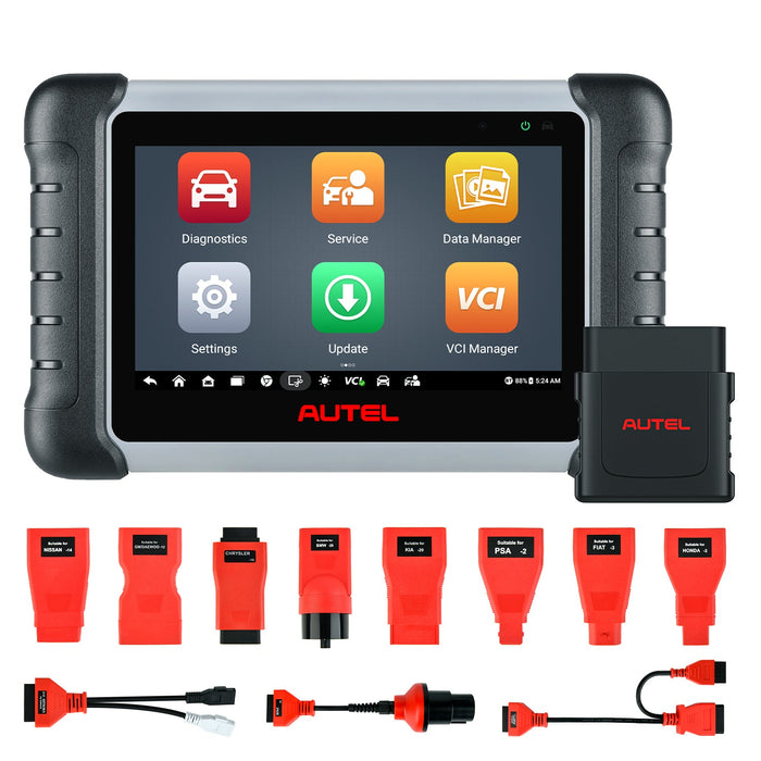 Autel MaxiPRO MP808BT Pro Kit (MP808BT Pro+ Adaptadores de caja) | Codificación de la ECU | Control bidireccional | Todos los sistemas | 37+ servicio | Multi-idioma