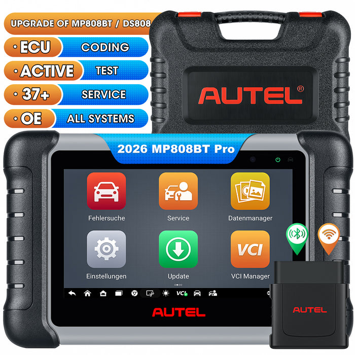 Autel MaxiPRO MP808BT Pro | Escáner de diagnóstico | Codificación ECU | Control bidireccional | todos los sistemas de nivel OE | 37+ Servicios | Varios idiomas