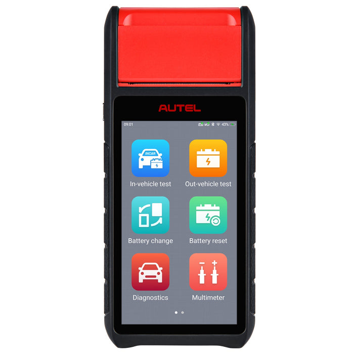 【EU Free Ship】Autel MaxiBAS BT608 Car Battery Tester | 2022 Newest Upgraded of BT508/BT506 | All Systems Diagnostics with Printer | Adaptive Conductance | Cranking/Charging System Test | BMS Initialization