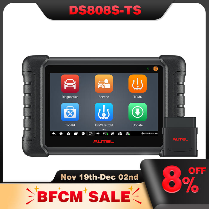 Autel MaxiDas DS808S-TS丨Herramienta de programación/reaprendizaje TPMS | Igual que MP808S-TS | Codificación ECU|Diagnóstico de todos los sistemas | Más de 30 servicios | Varios idiomas
