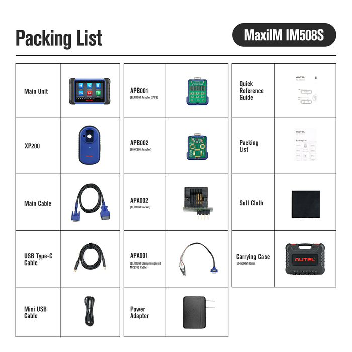 Autel MaxiIM IM508S| Con programador clave XP200 | Agregar claves | Todas las llaves perdidas | Todo el diagnóstico del sistema | 28+ Servicios