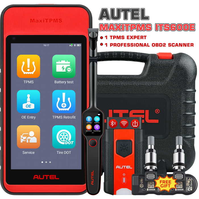 Autel MaxiTPMS ITS600E | TPMS Relearn/Programming Tool | Activate/Relearn All Sensors | 4 Reset Functions (Oil Reset, BMS, SAS, EPB) | Auto VIN (Free Update) | Multi-Language