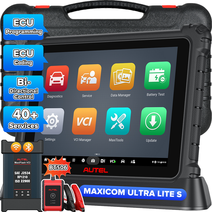 Autel MaxiCOM Ultra Lite S | Escáner de diagnóstico avanzado superior en varios idiomas | Programación/Codificación de ECU J2534 | Actualizado de MS909/MS919 | Servicio 40+ | Prueba activa