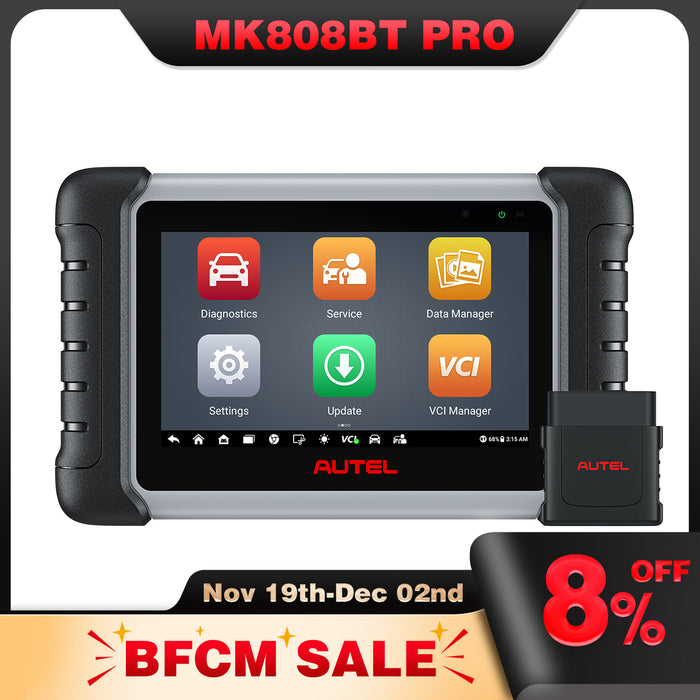 Autel MaxiCOM MK808BT Pro |OBD2 Escáner de diagnóstico bluetooth | Control bidireccional| Todos los sistemas | 38+ Servicios | Varios idiomas