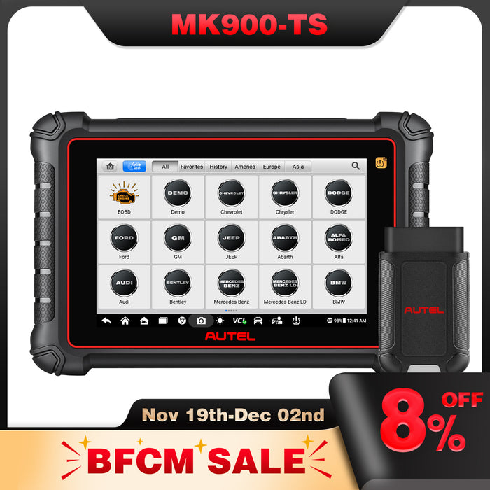 Autel Maxicom MK900TS丨Escáner de diagnóstico TPMS profesional丨Reaprendizaje/reemplazo/programación de sensores TPMS丨Sistema completo multimarca 40+ Servicio丨Multilingüe