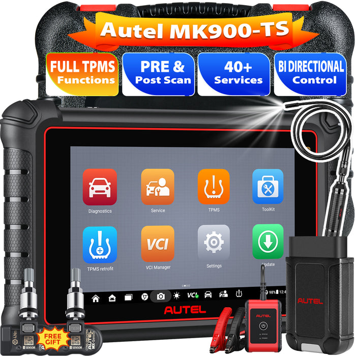 Autel Maxicom MK900TS丨Escáner de diagnóstico TPMS profesional丨Reaprendizaje/reemplazo/programación de sensores TPMS丨Sistema completo multimarca 40+ Servicio丨Multilingüe