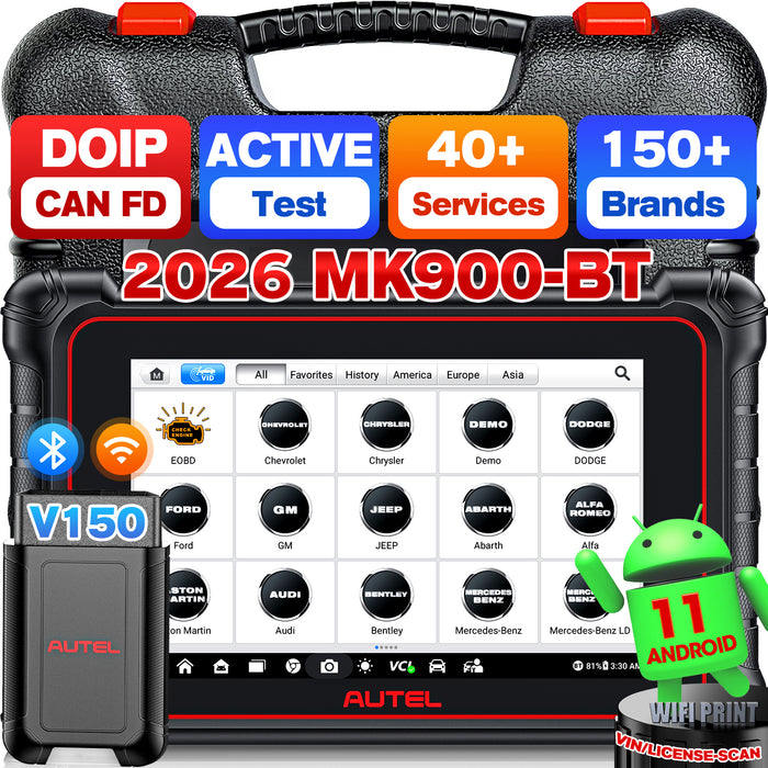 Autel Maxicom MK900BT丨OBDII Escáner de diagnóstico丨Actualización del MK900丨40+ Servicio/Prueba activa/Todos los sistemas/Versión en español