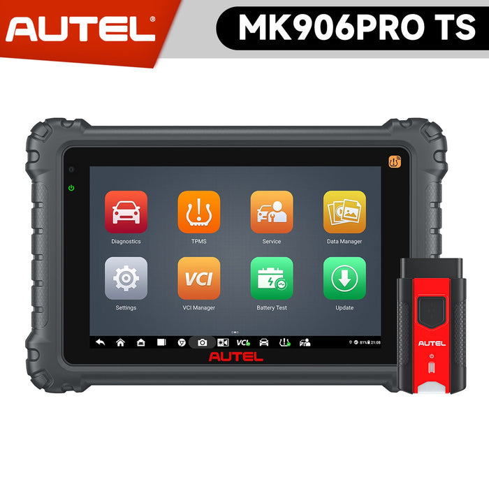 Autel MaxiCOM MK906 Pro-TS | Herramienta de reaprendizaje/programador de TPMS | Codificación ECU avanzada | Control bidireccional | 36+ Servicios | Diagnóstico de todos los sistemas|Multilenguaje