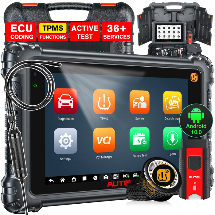 Autel MaxiCOM MK906 Pro-TS | Herramienta de reaprendizaje/programador de TPMS | Codificación ECU avanzada | Control bidireccional | 36+ Servicios | Diagnóstico de todos los sistemas|Multilenguaje