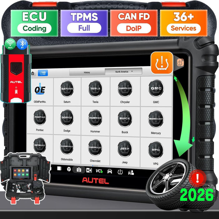 Autel MaxiCOM MK906S Pro2-TS | Herramienta de reaprendizaje/programador de TPMS | Codificación ECU avanzada | Control bidireccional | 36+ Servicios | Diagnóstico de todos los sistemas|Multilenguaje
