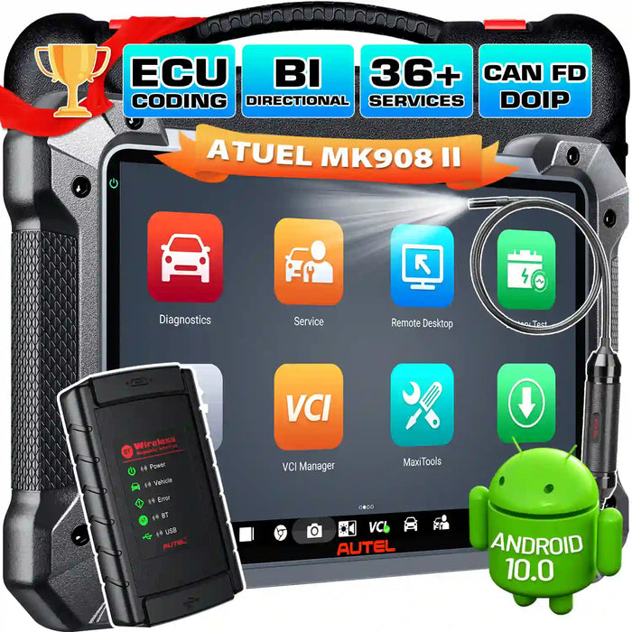 Autel MaxiCOM MK908 II| Codificación ECU avanzada | Control bidireccional | Diagnóstico de todos los sistemas a nivel OE | Más de 36 servicios de reinicio | Varios idiomas
