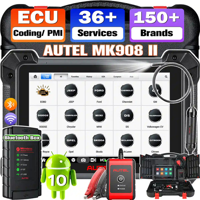 Autel MaxiCOM MK908 II| Codificación ECU avanzada | Control bidireccional | Diagnóstico de todos los sistemas a nivel OE | Más de 36 servicios de reinicio | Varios idiomas