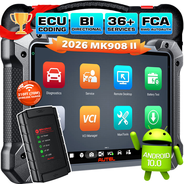 Autel MaxiCOM MK908 II| Codificación ECU avanzada | Control bidireccional | Diagnóstico de todos los sistemas a nivel OE | Más de 36 servicios de reinicio | Varios idiomas