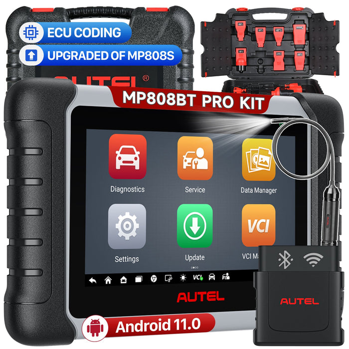 【Actualización de 2 años】Autel MaxiPRO MP808S KIT  | Igual que MS906 | Codificación ECU | Control bidireccional | Servicio de reinicio más de 30 | todos los sistemas a nivel OE | Multi-idioma