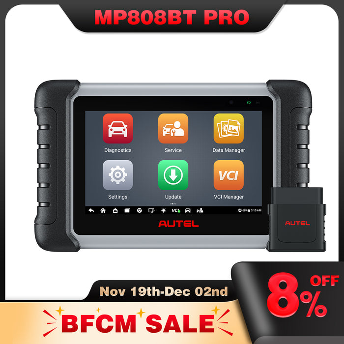 Autel MaxiPRO MP808BT Pro | Escáner de diagnóstico | Codificación ECU | Control bidireccional | todos los sistemas de nivel OE | 37+ Servicios | Varios idiomas