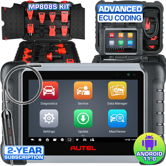 【Actualización de 2 años】Autel MaxiPRO MP808S KIT  | Igual que MS906 | Codificación ECU | Control bidireccional | Servicio de reinicio más de 30 | todos los sistemas a nivel OE | Multi-idioma