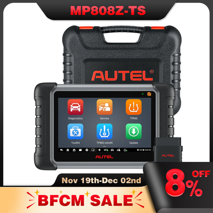 【Actualización de 2 años】Autel MaxiPro MP808Z-TS丨Escáner de diagnóstico y TPMS 2 en 1丨TPMS Reaprendizaje/Reemplazo/Programación de MX-Sensor丨Codificación de ECU丨Control bidireccional丨Sistema completo multimarca丨30+Reset Service丨Multilingüe