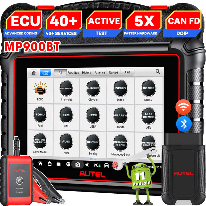 Autel Maxipro MP900BT丨Escáner de diagnóstico丨Pantalla de 8''/codificación ECU avanzada丨Control bidireccional丨multimarca de todos los sistemas丨Más de 40 servicios丨Multilingüe