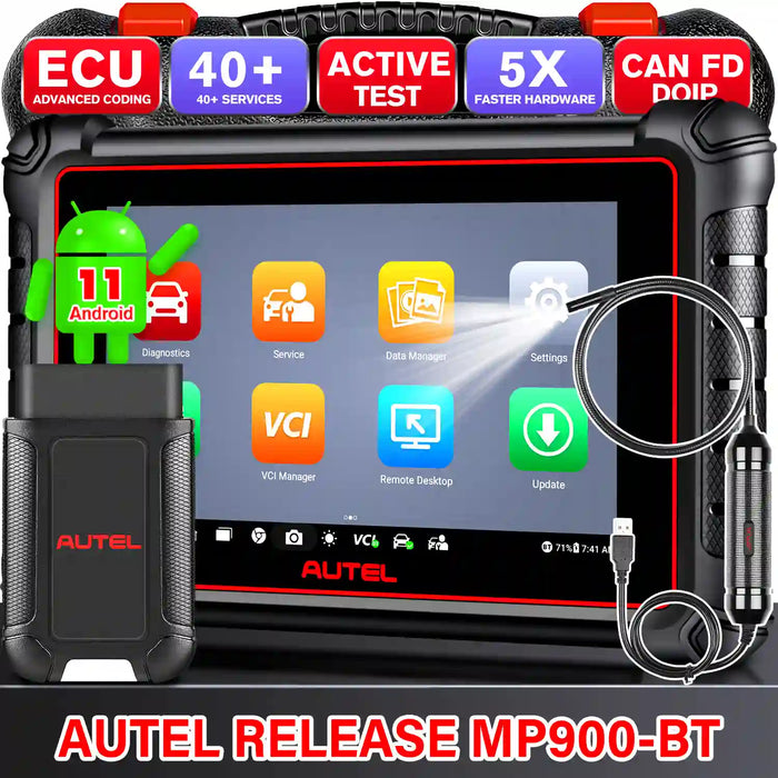Autel Maxipro MP900BT丨Escáner de diagnóstico丨Pantalla de 8''/codificación ECU avanzada丨Control bidireccional丨multimarca de todos los sistemas丨Más de 40 servicios丨Multilingüe