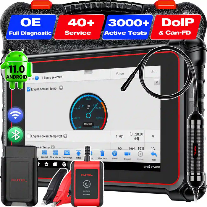 Autel Maxipro MP900BT丨Escáner de diagnóstico丨Pantalla de 8''/codificación ECU avanzada丨Control bidireccional丨multimarca de todos los sistemas丨Más de 40 servicios丨Multilingüe