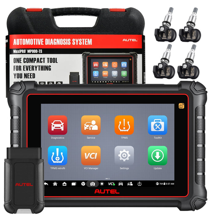 Autel Maxipro MP900TS TPMS Escáner 丨Android 11 TPMS Reaprendizaje/Reemplazo/Programación de sensores丨Codificación ECU丨Servicio de reinicio 40+丨Control bidireccional