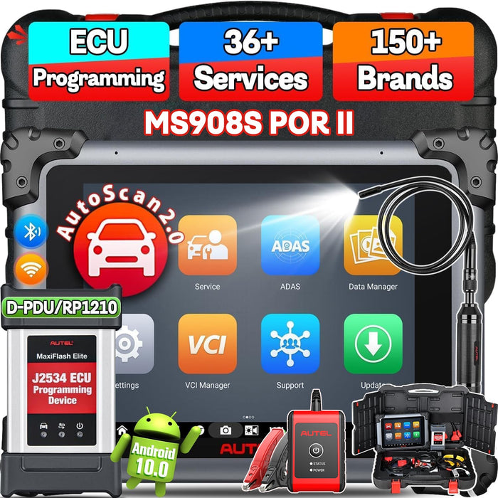 Autel MaxiSys MS908S Pro II | Con programación ECU J2534 | Codificación ECU | Pruebas activas | Más de 36 servicios especiales de reinicio | todos los sistemas a nivel OE | Actualizado de MK908 Pro/MS908 Pro/multilingüe