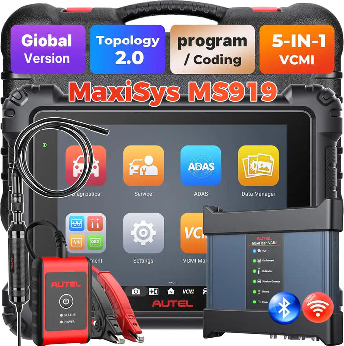 Autel MaxiSys MS919丨Escáner de diagnóstico de alto nivel/Programación/codificación de la ECU J2534/Mapa de Topología 2.0/Control Bidireccional/Servicio 40+Reset/Idioma Español