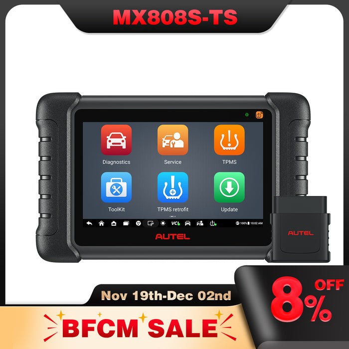 Autel MaxiCheck MX808S-TS | Programación completa del sensor TPMS | Igual que MK808S-TS | todos los sistemas a nivel OE | Más 30 servicios | Varios idiomas