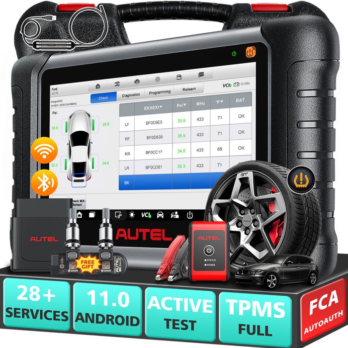 Autel MaxiCheck MX808S-TS/MK808S-TS TPMS Diagnosis Scanner | MX-Sensor Programming | TPMS relearn/replace | OE-Level All Systems Diagnosis | 30+ Special Reset Services |Multi-Language