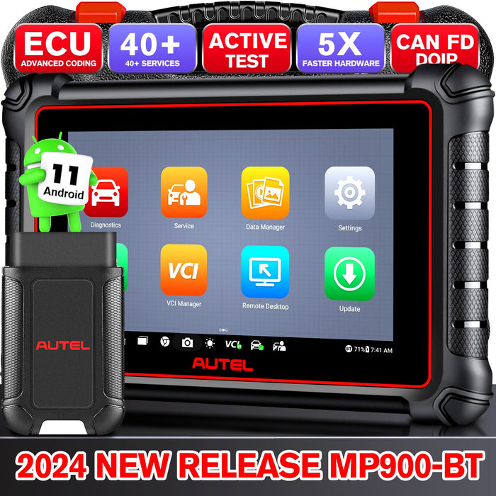 【2024 más nuevo】Autel Maxipro MP900BT Escáner de diagnóstico丨Pantalla de 8''/codificación ECU avanzada丨Control bidireccional丨multimarca de todos los sistemas丨Más de 40 servicios丨Multilingüe