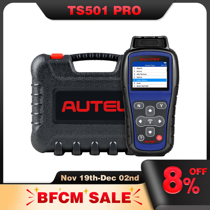 Autel MaxiTPMS TS501 Pro丨Professional TPMS Tool丨Reaprender/activar el sensor OE丨Programa MX-Sensor丨Diagnóstico completo del sistema TPMS/Multilingüe