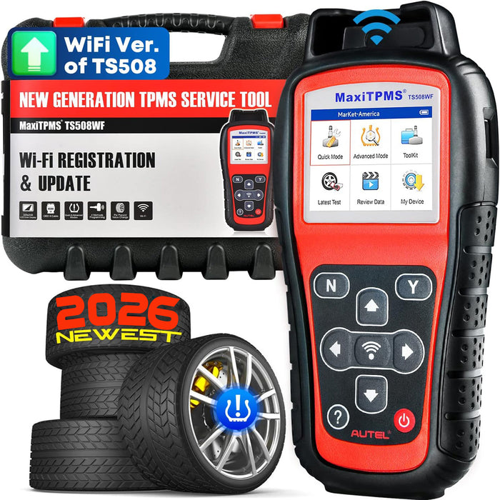 Autel MaxiTPMS TS508WF丨Wifi TPMS Herramienta  | Programar sensores MX | Reaprender sensores OEM | Modo rápido/avanzado| |Diagnóstico del sistema TPMS