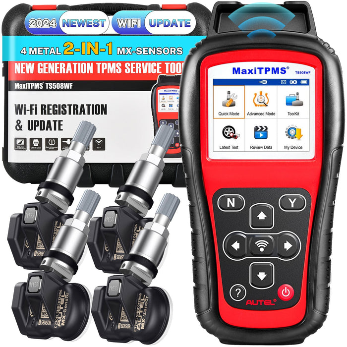 Autel MaxiTPMS TS508WF TPMS Wifi Herramienta de reaprendizaje | 4 formas de programar sensores MX | 3 formas de reaprender sensores OEM | Modo rápido/avanzado丨Versión mejorada de TS501/TS408