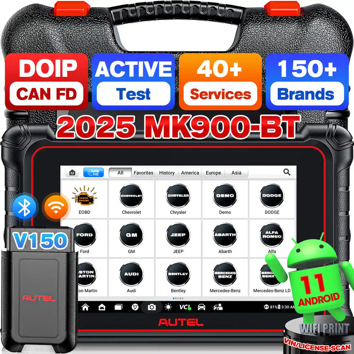 Autel Maxicom MK900BT丨OBDII Escáner de diagnóstico丨Actualización del MK900丨40+ Servicio/Prueba activa/Todos los sistemas/Versión en español