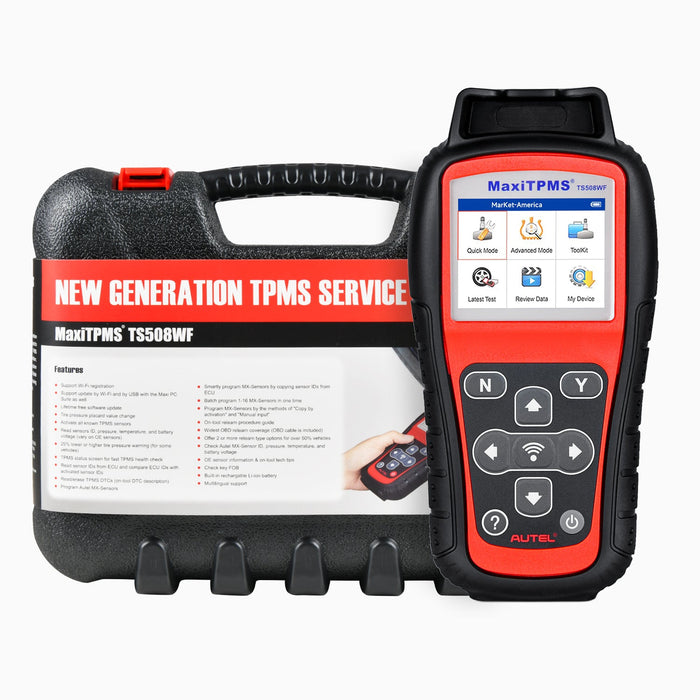 Autel MaxiTPMS TS508WF TPMS Wifi Herramienta de reaprendizaje | 4 formas de programar sensores MX | 3 formas de reaprender sensores OEM | Modo rápido/avanzado丨Versión mejorada de TS501/TS408