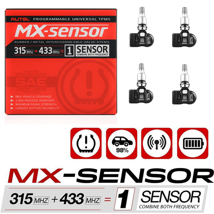 Autel MX 2-In-1( 315mhz & 433mhz ) Dual Frequency Tyre Pressure Sensors