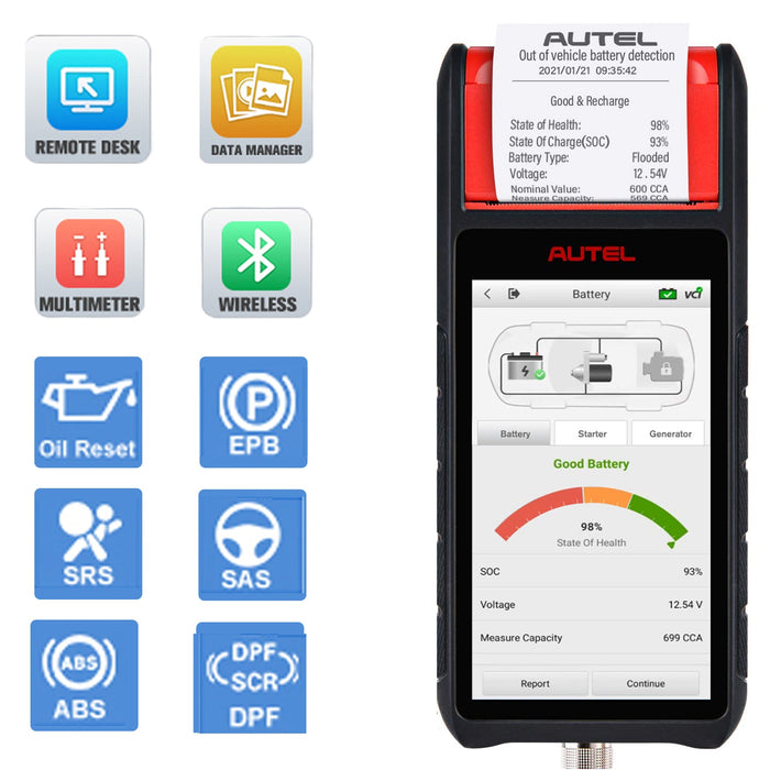 Autel MaxiBAS BT608(E) functions