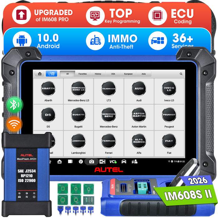 Autel MaxiIMI M608S II/IM608 Pro II| Actualización de 2 años/ programación de llaves | Agregar claves | Todas las llaves perdidas | Leer contraseña | Aprendizaje remoto | Todos los sistemas | Más de 37 servicios