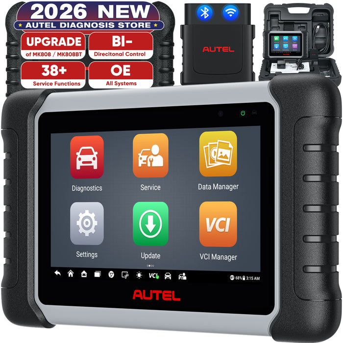 Autel MaxiCOM MK808BT Pro丨Bluetooth diagnóstico  | Same as MK808Z-BT | Todos los sistemas  | 38+ Servicios | ABS/Oil Reset/EPB/SAS/DPF/BMS/Throttle/Injector Coding| Varios idiomas
