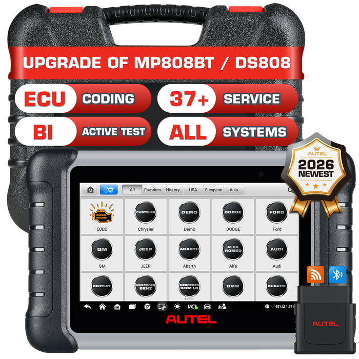 Autel MaxiPRO MP808BT Pro丨Wireless Diagnostic Scanner | ECU Coding | Bi-Directional Control | OE-Level All Systems Diagnostic | 37+ Services | Oil Reset | EPB | Multi-Language