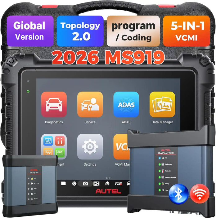 Autel MaxiSys MS919丨Escáner de diagnóstico de alto nivel/Programación/codificación de la ECU J2534/Mapa de Topología 2.0/Control Bidireccional/Servicio 40+Reset/Idioma Español
