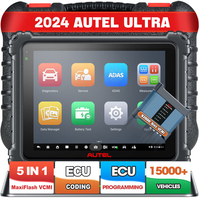 Autel MaxiSys Ultra | 2024 la herramienta de escaneo de diagnóstico inteligente más nueva | Programación de ECU J2534 | Servicio 40+ | Módulo VCMI 5 en 1 | Prueba activa | Actualizado de MS908S Pro/ Elite/MS909/MS919